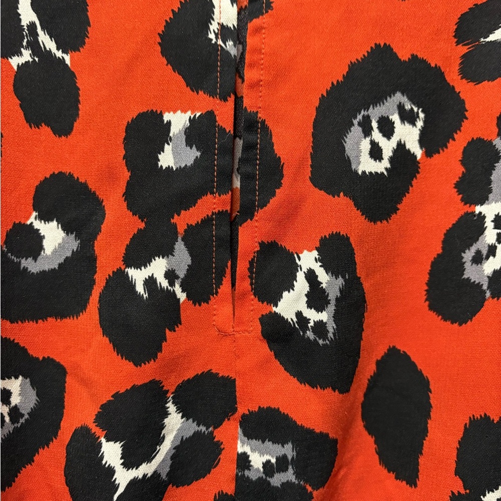 Boohoo Orange and Black Leopard Print Blouse - Picture 5 of 5